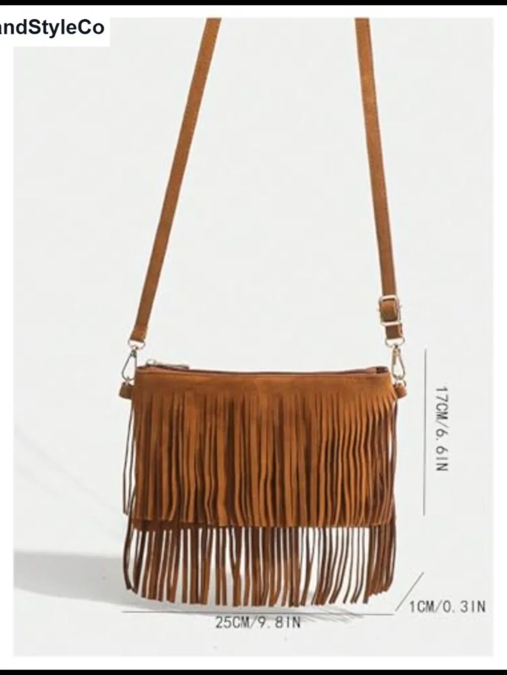 Boho Suede Fringe Crossbody Bag Satchel Shoulder Bag Festival Western